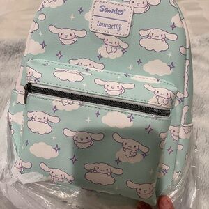 Sanrio Loungefly Mint Backpack with Cinnamoroll Print